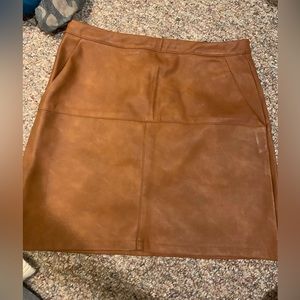 Faux leather skirt